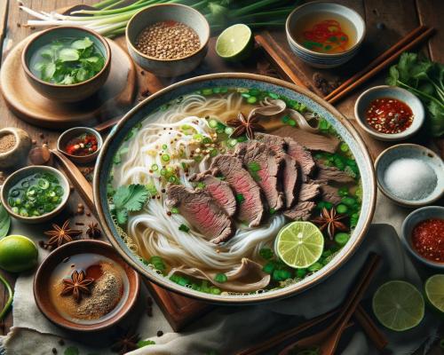В'єтнамський суп з яловичиною та рисовими вермішелями (Pho Bo)