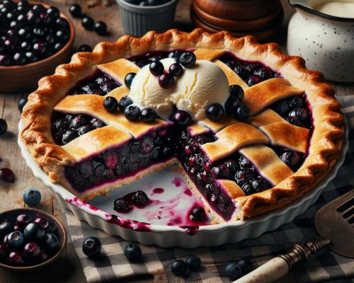 Saskatoon Berry Pie